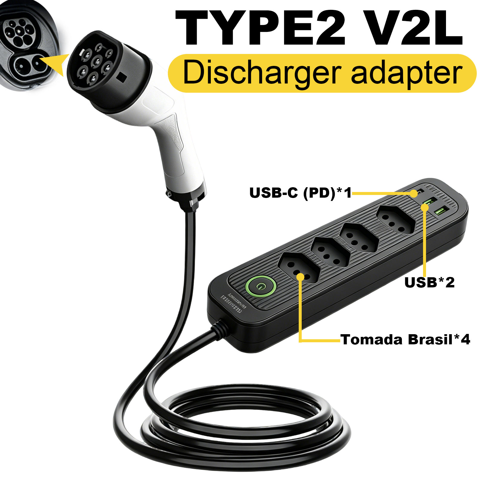 Outdoor Power Quincy - Adaptateur de décharge Type 2 V2L