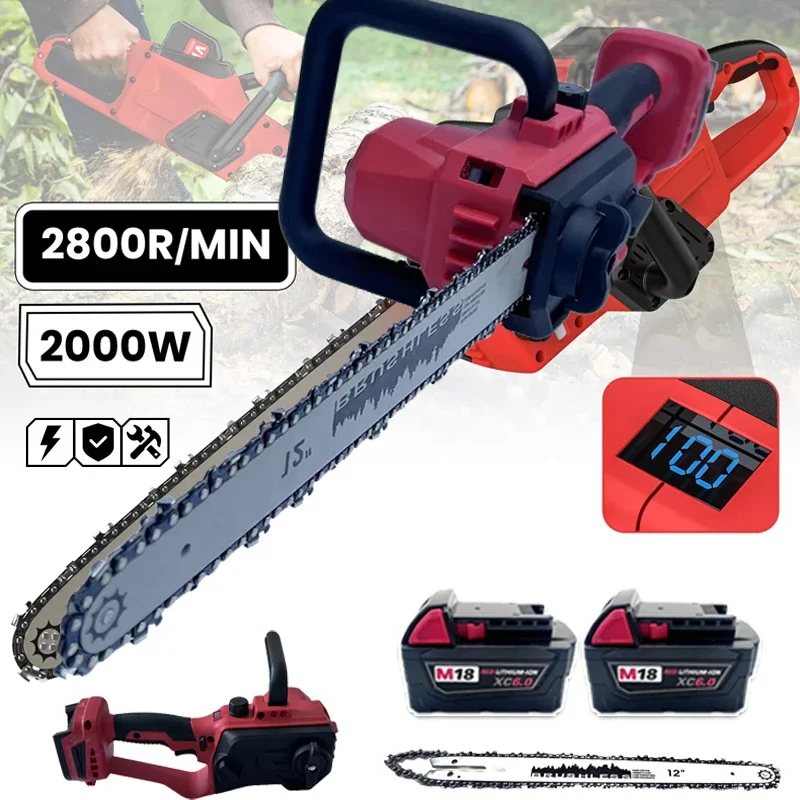 Pole Saw Cordless - Tronçonneuse sans balais de 12 pouces