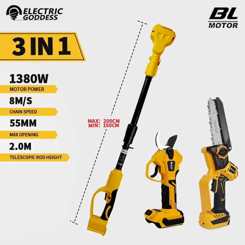 Pole Saw Cordless - Tronçonneuse électrique sans balais de 6