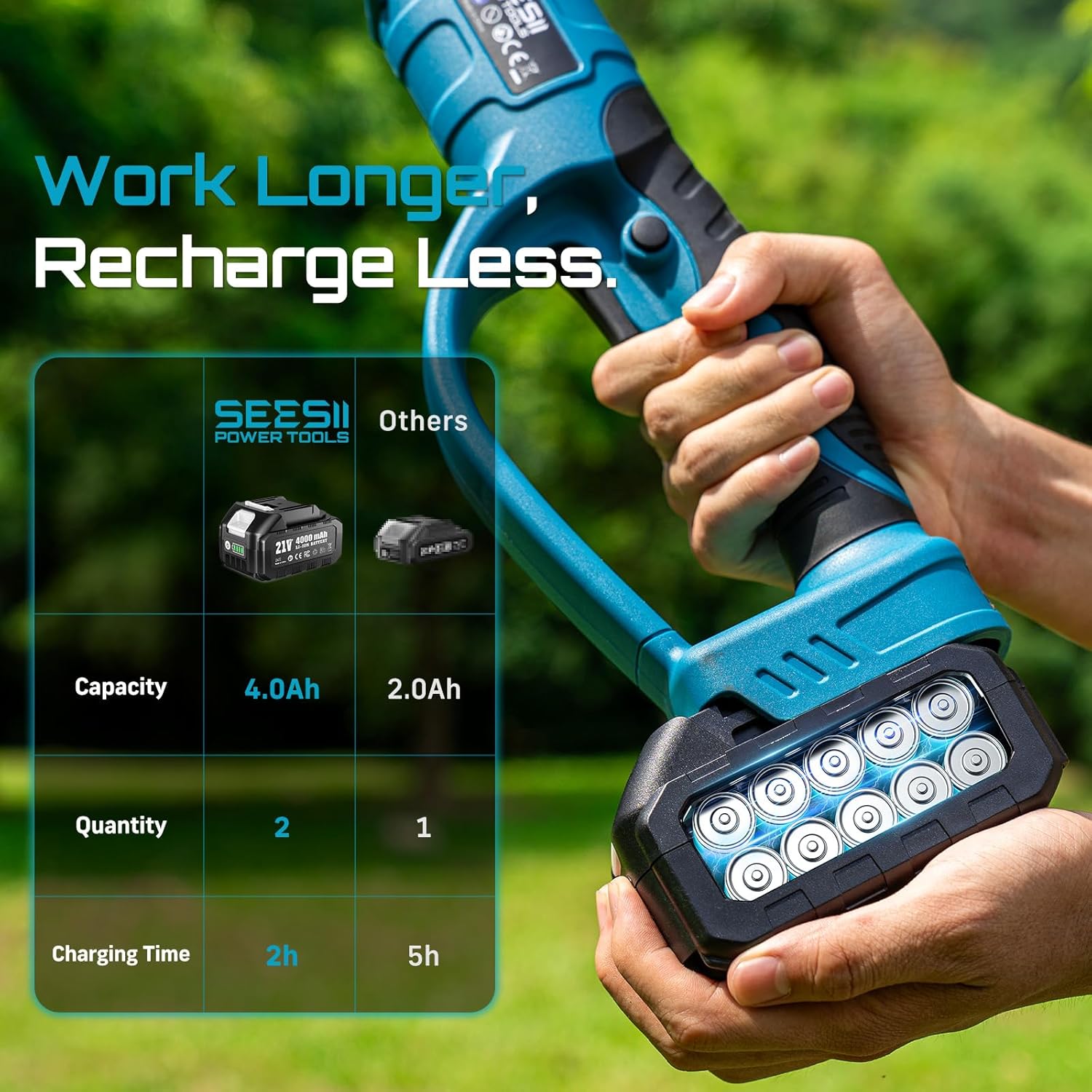 SEESII Cisaille d'élagage élec - Pole Saw Cordless avis et prix