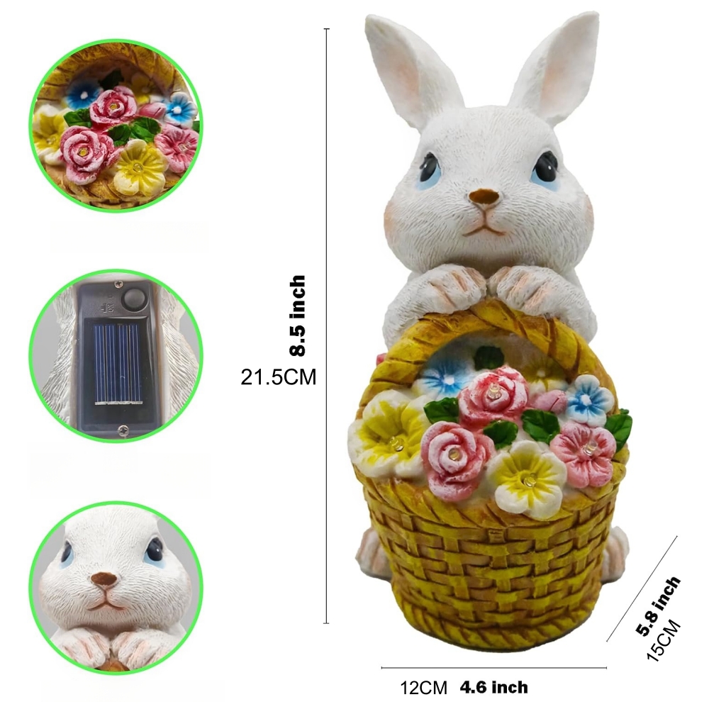 Statue de lapin solaire pour j - Outdoor Power Deals avis et prix